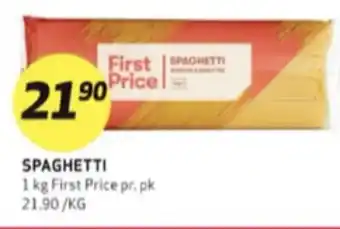 Bunnpris First price spagetti tilbud