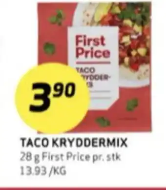 Bunnpris First price taco kryddermix tilbud