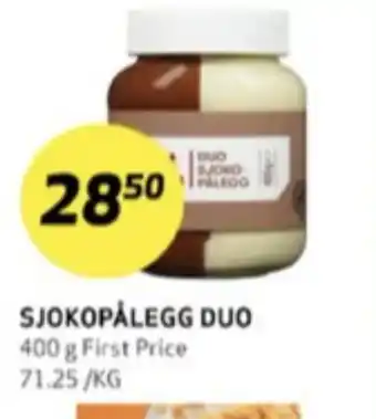 Bunnpris First price smørepålegg duo tilbud