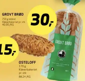 Bunnpris Kløver grovt brød tilbud