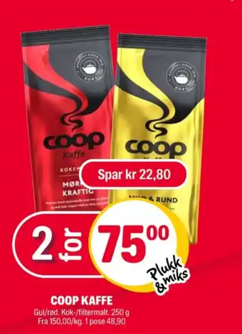 Coop Extra Mild & rund kaffe formalet tilbud