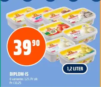 Coop Obs Diplom-is vanilje og sjokolade is tilbud