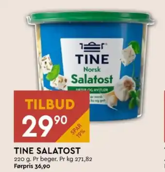 Coop Mega Tine salatost urter & hvitløk tilbud