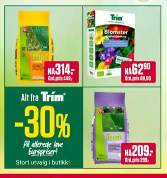 Europris Trim plenrens tilbud