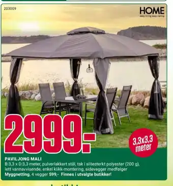 Europris Home paviljong tilbud