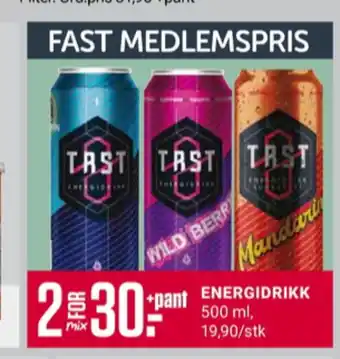 Europris Tørst energidrikk tilbud