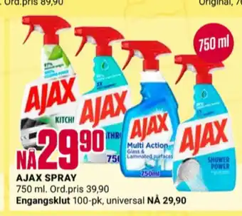 Europris Ajax rengjøringsmiddel tilbud