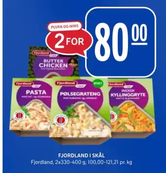 Rema 1000 Fjordland butter chicken tilbud