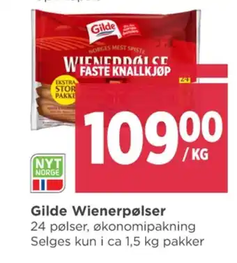 Meny Gilde wienerpølser tilbud