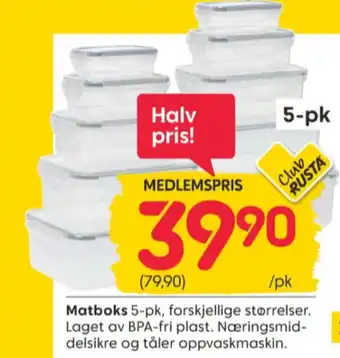 Rusta Ukjent matboks tilbud