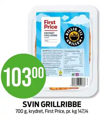 Kiwi First price ribbe tilbud
