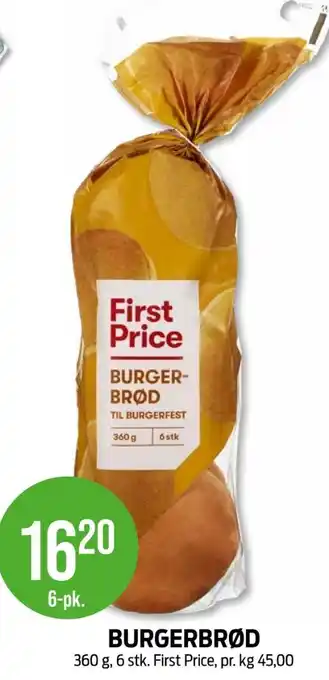 Kiwi First price hamburgerbrød tilbud