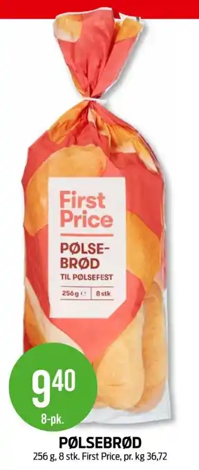 Kiwi First price pølsebrød tilbud
