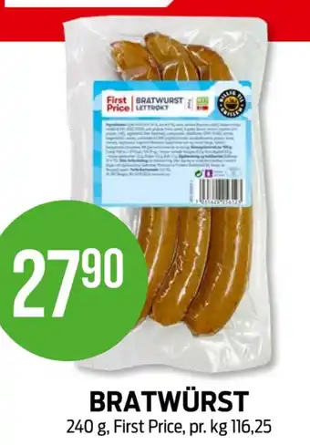 Kiwi First price bratwurst tilbud