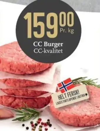 CC Mat CC Burger CC-kvalitet tilbud