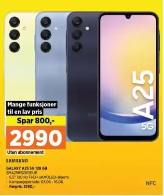 POWER SAMSUNG GALAXY A25 5G 128 GB tilbud