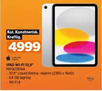 POWER IPAD WI-FI 10,9" MPQ03KNA tilbud