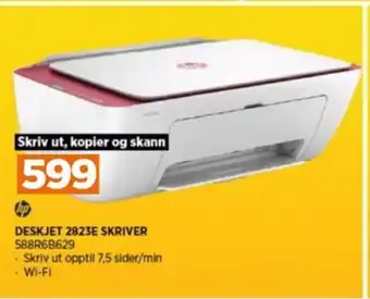 POWER DESKJET 2823E SKRIVER 588R6B629 tilbud