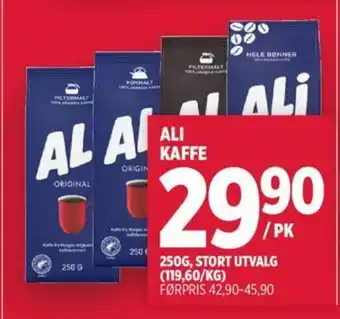 Meny ALI KAFFE tilbud
