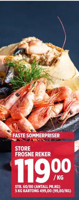 Meny STORE FROSNE REKER tilbud