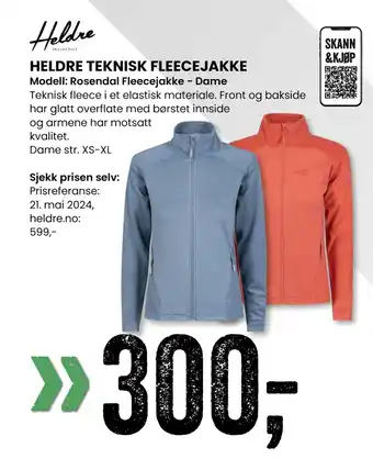 Sport Outlet HELDRE TEKNISK FLEECEJAKKE tilbud
