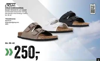 Sport Outlet CRUZ KORKSANDAL tilbud