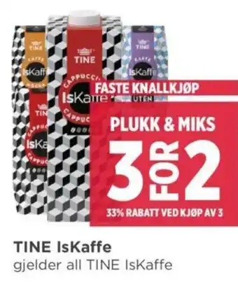 Meny TINE IsKaffe tilbud
