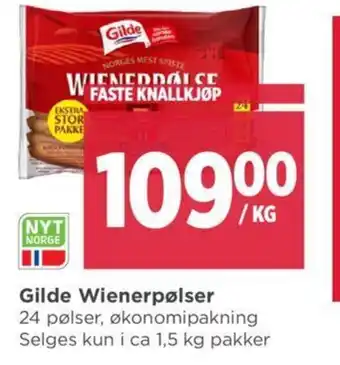 Meny Gilde Wienerpølser tilbud