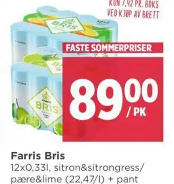 Meny Farris Bris tilbud