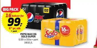 Bunnpris PEPSI MAX OG SOLO SUPER tilbud