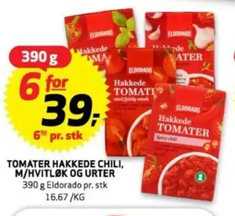 Bunnpris TOMATER HAKKEDE CHILI, M/HVITLØK OG URTER tilbud