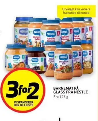 Bunnpris BARNEMAT PÅ GLASS FRA NESTLE tilbud