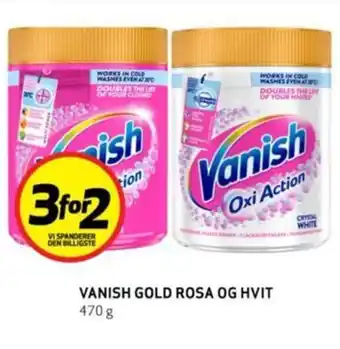 Bunnpris VANISH GOLD ROSA OG HVIT tilbud