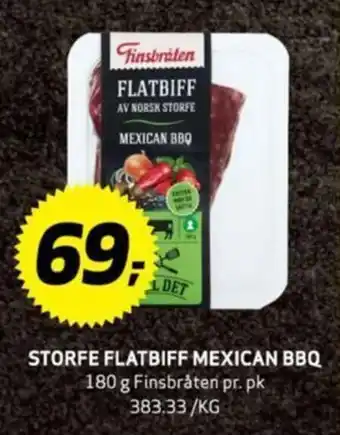 Bunnpris STORFE FLATBIFF MEXICAN BBQ tilbud