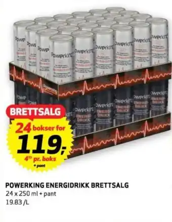 Bunnpris POWERKING ENERGIDRIKK BRETTSALG tilbud