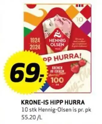 Bunnpris KRONE-IS HIPP HURRA tilbud
