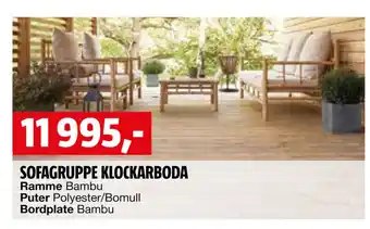 Bauhaus SOFAGRUPPE KLOCKARBODA tilbud