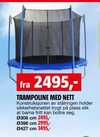 Bauhaus TRAMPOLINE MED NETT tilbud