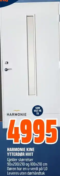 Obs Bygg HARMONIE KINE YTTERDØR HVIT tilbud