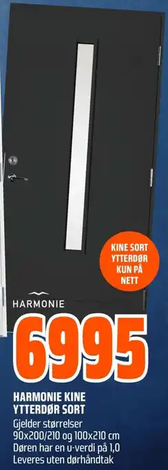Obs Bygg HARMONIE KINE YTTERDØR SORT tilbud