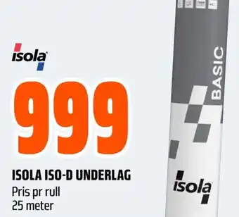 Obs Bygg ISOLA ISO-D UNDERLAG tilbud