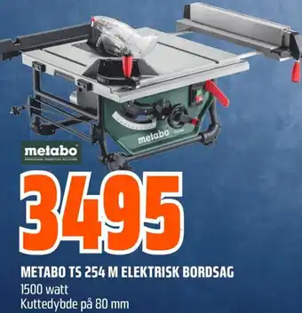 Obs Bygg METABO TS 254 M ELEKTRISK BORDSAG tilbud
