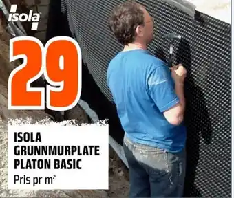 Obs Bygg ISOLA GRUNNMURPLATE PLATON BASIC tilbud