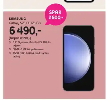 ELON SAMSUNG Galaxy S23 FE 128 GB tilbud