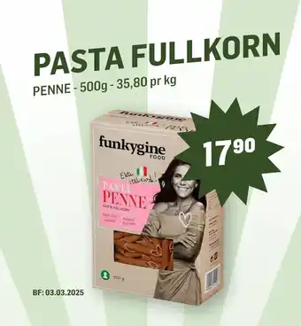 Holdbart PASTA FULLKORN tilbud