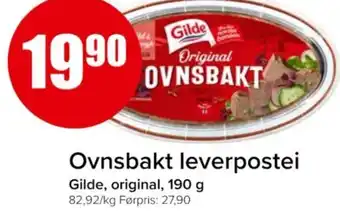 Spar Ovnsbakt leverpostei tilbud