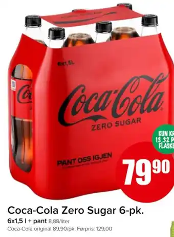 Spar Coca-Cola Zero Sugar 6-pk. tilbud