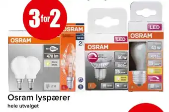 Spar Osram lyspærer tilbud