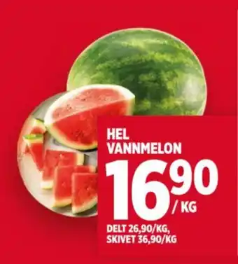 Meny HEL VANNMELON tilbud