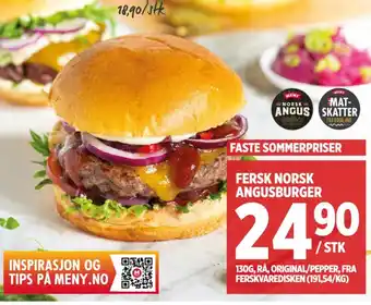 Meny FERSK NORSK ANGUSBURGER tilbud
